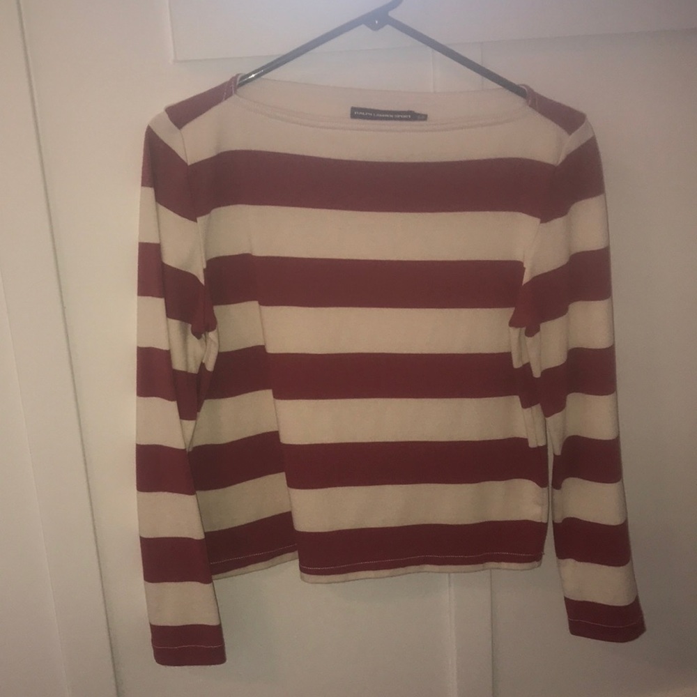 Ralph Lauren red and white striped sweater